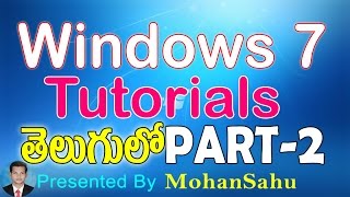 Windows 7 Tutorial in Telugu  Part  2  LEARN COMPUTER TELUGU VIDEOS [upl. by Mario]