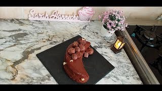 كيكة بالشوكولاتة على شكل هلال للمولد النبوي الشريف Tarte au chocolat sacher a ma façon [upl. by Ielerol]