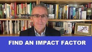 How to Find an Impact Factor [upl. by Ettener]