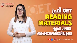 OET Free Reading Materials  Jinus Academy [upl. by Ansell]