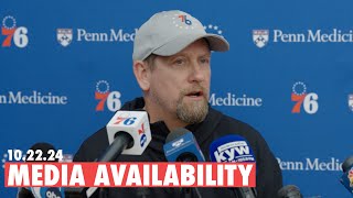 Philadelphia 76ers Practice Media Availability  Coach Nurse  102224 [upl. by Lyram]