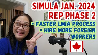 MABILIS NA LMIA PROCESSTO HIRE MORE FOREIGN WORKERS REP PHASE 2 FROM JAN2024 canada canadajobs [upl. by Imoyn]