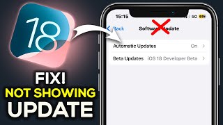 IOS 18 Update NOT Showing Up Fix it Now [upl. by Jollenta132]