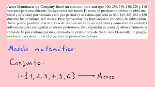 Acme Manufacturing Company firmó un contrato para entregar 100 250 190 140 220 y 110 SOLUCIÓN [upl. by Uriiah]