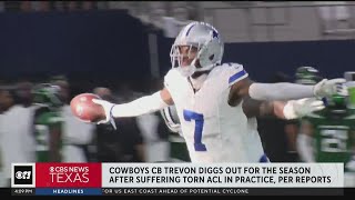 Cowboys CB Trevon Diggs out for the season after injuring knee in practice [upl. by Enaira862]