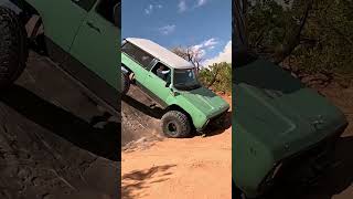 Ram Charger Rock Crawler on Poison Spider Trail in Moab Utah  Full Size Invasion 2023 [upl. by Anomahs]