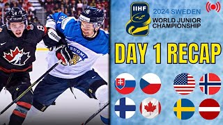 🔴DAY 1 RECAP  2024 WORLD JUNIOR CHAMPIONSHIP  LIVE STREAM  IIHF WJC [upl. by Milda]