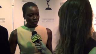 Danai Gurira  The Walking Dead MidSeason Three Premiere  AfterBuzz TV Interview [upl. by Nevi749]