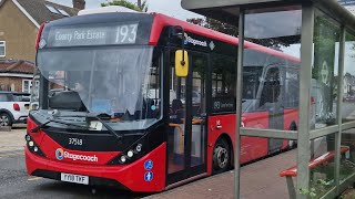 Stagecoach London 37518 YY18TKF Bus Route 193 NS  ADL Enviro 200MMC Voith Euro 6 [upl. by Leiand]