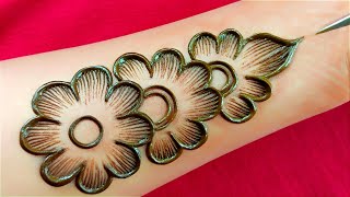 Easy amp beautiful mehndi design  Simple front hand mehndi design  mehndi ka design  mehndi design [upl. by Dryden]