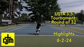 USTA 35 Tournament Round of 32 Highlights  8224 [upl. by Nnyllaf563]