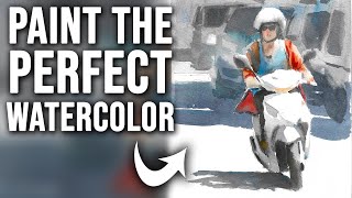 How to Paint a PERFECT Watercolor as a BEGINNER [upl. by Villada410]