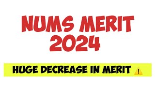 NUMS Merit 2024 Huge Decrease in merit ⚠️ mdcat2024 mdcat numsmdcat nums numslatestnews [upl. by Ennaear]