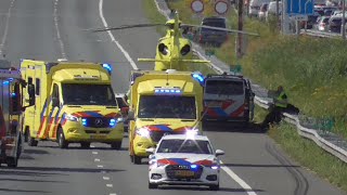 spoedtransport ernstig ongeval op de a16 bij Dordrecht [upl. by Lymn]