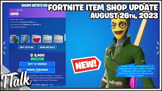 Fortnite Item Shop NEW ALIAS amp CAPER SKINS August 26th 2023 Fortnite Battle Royale [upl. by Arag]