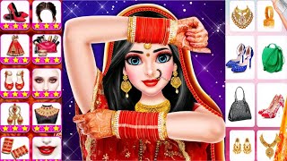 Indian wedding dress up and makeup game jewellery video stylish Raj [upl. by Anaehs405]