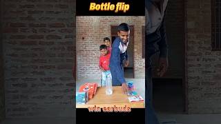 Bottle flip challenge bottle flip win ear buds [upl. by Damara]