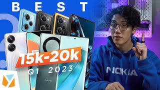 Best Smartphones between 15K – 20K Q1 2023 [upl. by Dugaid]