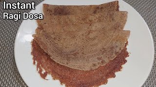 Instant Ragi Dosa Recipe  Quick amp Healthy Breakfast Recipe  Ragi Dosa  ದಿಡೀರ್ ರಾಗಿ ದೋಸೆ [upl. by Ainitsirk858]