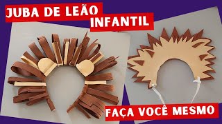 JUBA DE LEÃO PARA FANTASIA INFANTIL  FAÇA VOCÊ MESMO [upl. by Sjoberg]