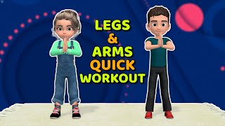 QUICK WORKOUT FOR THINNER LEGS AND ARMS [upl. by Marylee525]