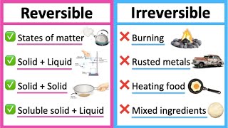 Reversible vs irreversible changes 🤔  Whats the difference  Learn with examples [upl. by Hershel]