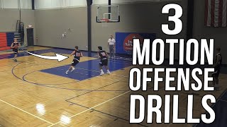 3 Motion Offense Drills  How To Coach Screening amp Cutting [upl. by Lynnell]