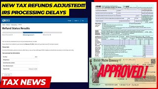 2024 IRS TAX REFUND UPDATE  New Refund Delays Adjusted Tax Refunds Tax Processing Path Act [upl. by Nelluc537]