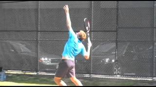 Denis Istomin Practice at 2012 ATP Newport [upl. by Mord]