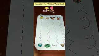 Pre writing activity worksheet for preschoolers  Reusable Pre writing activity [upl. by Paloma780]