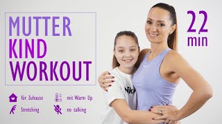 MUTTER KIND WORKOUT für Zuhause  Sport für Kinder mit Spass  Katja Seifried [upl. by Lladnew211]