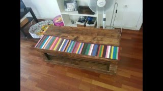 Como hacer mesa con palets reciclados diy table with pallet 托盤表 [upl. by Tolmann]