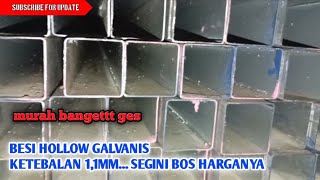 harga besi galvanis 4x4 banci 11mm untuk pagar dan kanopi [upl. by Madoc]