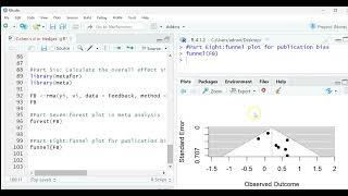 MetaAnalysis amp MetaRegression In RPart Eight Funnel Plot [upl. by Ordisi]