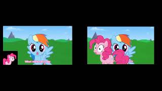 Pinkie Pie reacts to Smile HD twoparison [upl. by Ahseel]