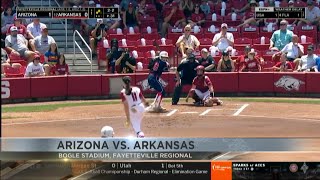 Arizona Softball advances to Regional Final with 21 win over Arkansas [upl. by Irehj]