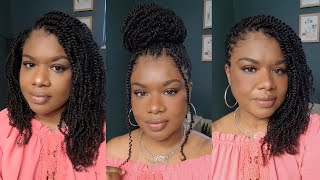 MINI TWISTS WITH HUMAN HAIR  YWIGS  Natural Texture Spring Twist [upl. by Enale]