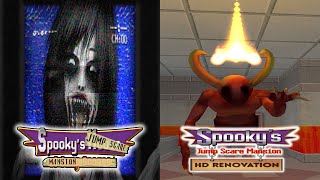 Spookys Jump Scare Mansion Original vs HD  All Death Scenes Comparison The Doll House [upl. by Nebur]