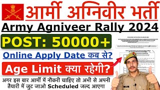 Army Agniveer Rally Recruitment 2024  Agniveer Age Limit 2024  Agniveer Online Apply Date 2024 [upl. by Adnilak]