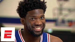 Joel Embiid interview Learning to shoot 3s from YouTube reaction to fired GM Bryan Colangelo [upl. by Richey]