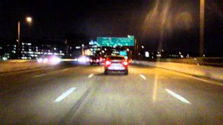 Washington DC Freeway Tour eastbound Night [upl. by Bamby]