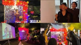 My 26th Birthday Celebration  Itna pyara Surprise🙈  Muskan Sharma vlog [upl. by Herschel]