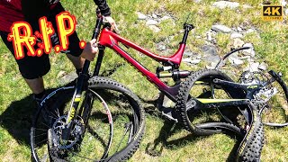 RIP DEMO – Chute dune falaise de 200 m – VTT DH Freeride MTB Pyrénées [upl. by Alded808]