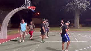 4v4 basketball Palm Coast Florida midrange lay head fake 3pointer assist fullscreen￼ [upl. by Pleione475]