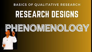 Phenomenology A Qualitative Research Design [upl. by Netta]