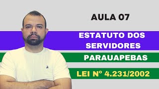 Estatuto dos Servidores Públicos do Município de Parauapebas AULA 07 [upl. by Lani]