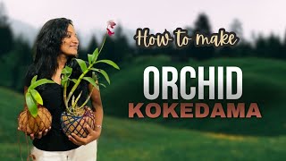 How to make Orchid kokedama 😍❤️🍃 [upl. by Nahsrad]