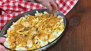 Anchovy Pasta with Cauliflower Florets amp Toasted Breadcrumbs [upl. by Merwin]