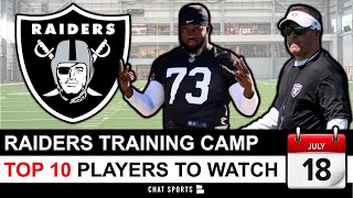 Raiders Ranking The Top 10 Players To Watch At Raiders Training Camp For Rookies UDFAs amp QBs [upl. by Minda]