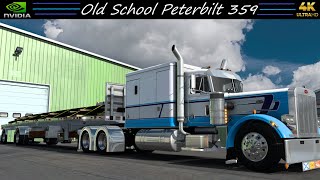 Old School Peterbilt 359 Rebar Hauled Lewistown to Billings JBX2 GraphicsTAA 4K ATS 149 PC [upl. by Akvir]